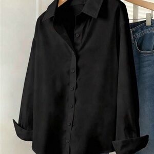 Black Button-Down Shirt